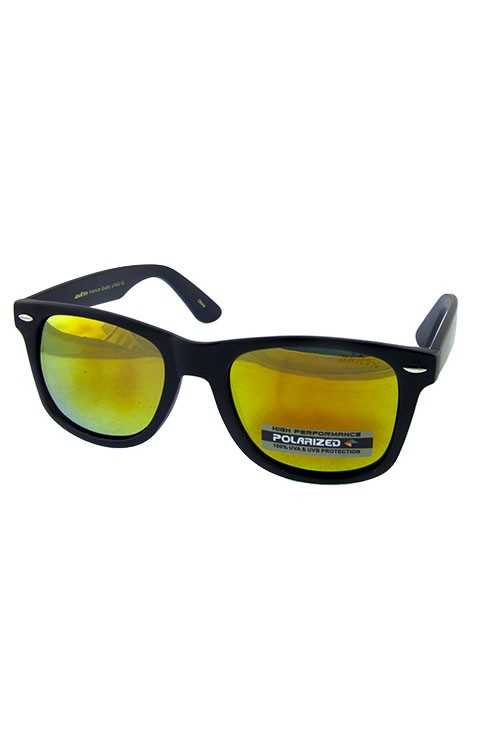 Unisex horn rimmed polarized sunglasses