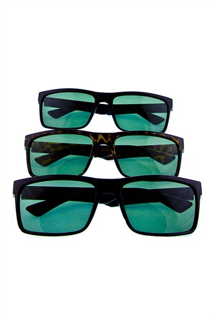 mens square plastic dark sunglasses