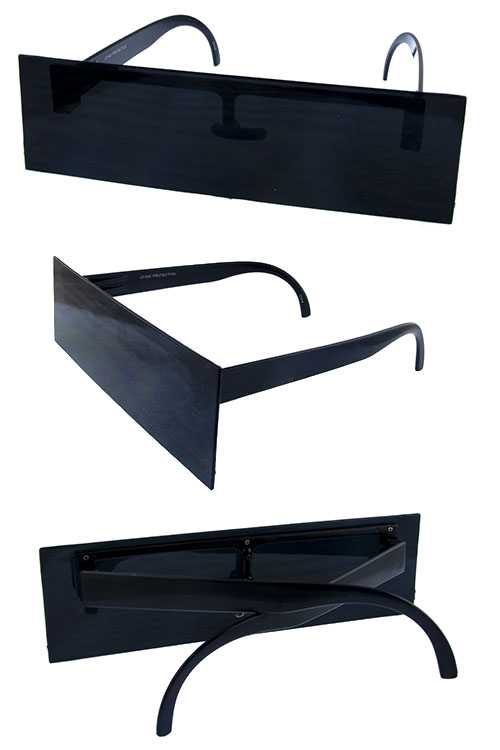 Unisex square block plastic sunglasses