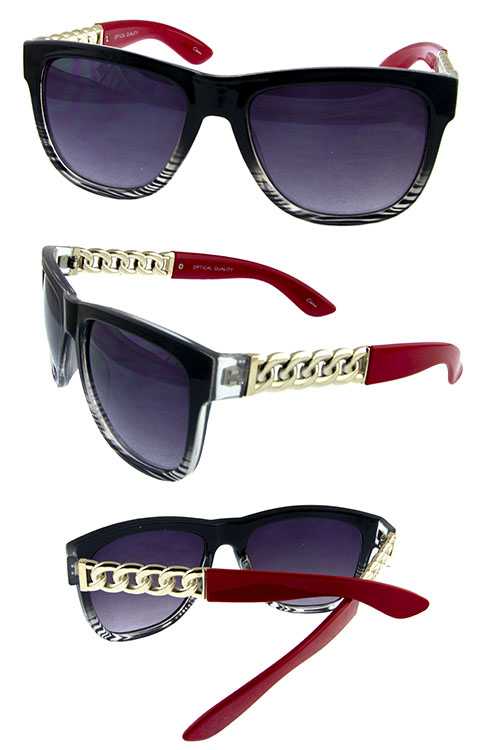 Womens dual chain fashion sunglasses