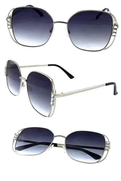 Womens metal rimmed square style sunglasses
