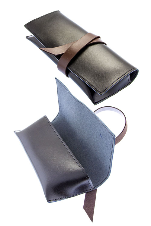 classic fancy leather-like wraparound sunglass holders