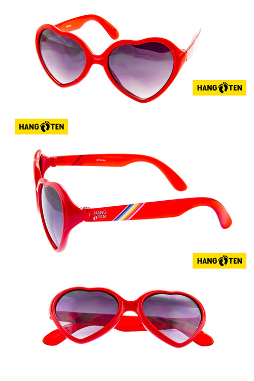 Exclusive Hang Ten Brand Heart Kids Sunglasses