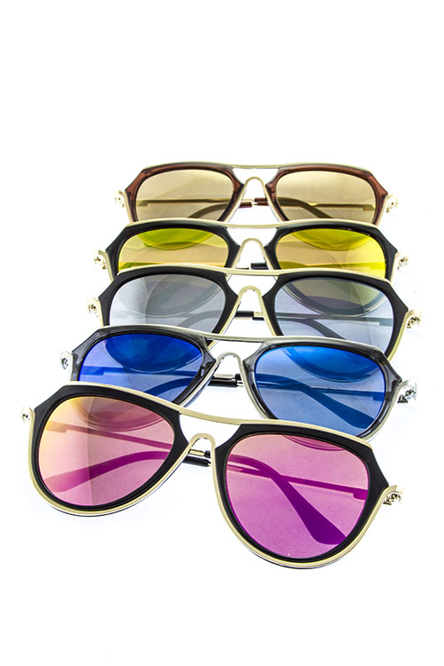 Batwing style blended flat sunglasses