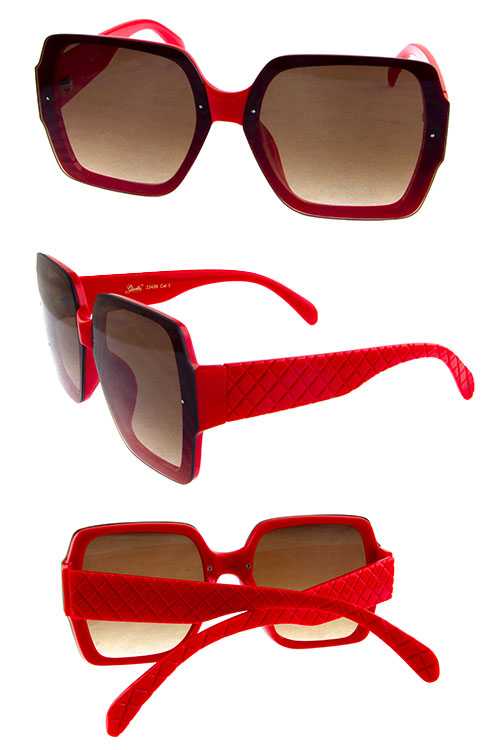 Womens trendy square plastic style sunglasses