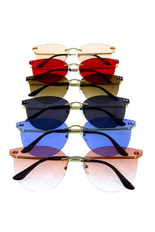 Womens butterfly pointed metal sunglasses