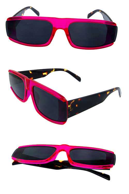 Womens square plastic fully rimmed sunglasses