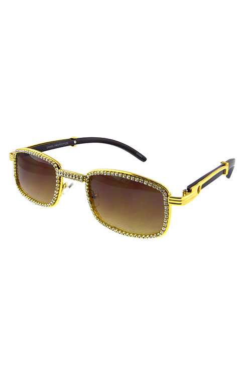 Womens rhinestone square fashion sunglasses