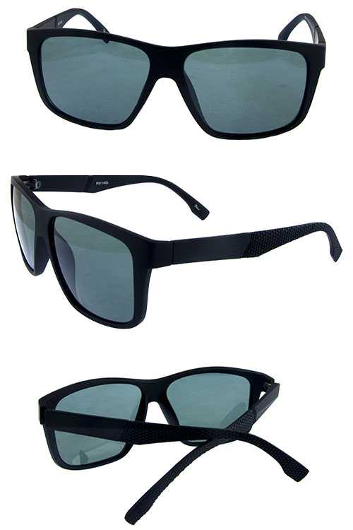Mens simple fully rimmed square style sunglasses