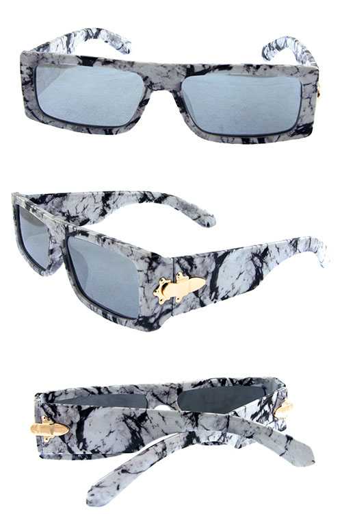 Womens square plastic fashion sunglasses
