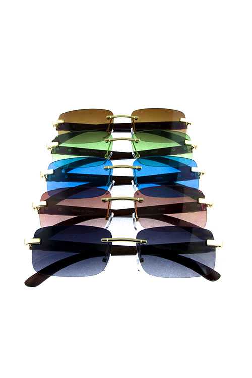 Unisex rimless square style sunglasses