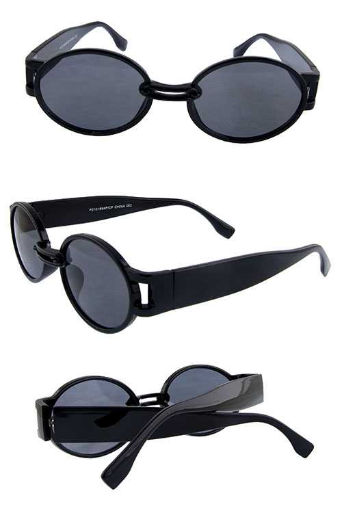 Womens rounded plastic classic sunglasses