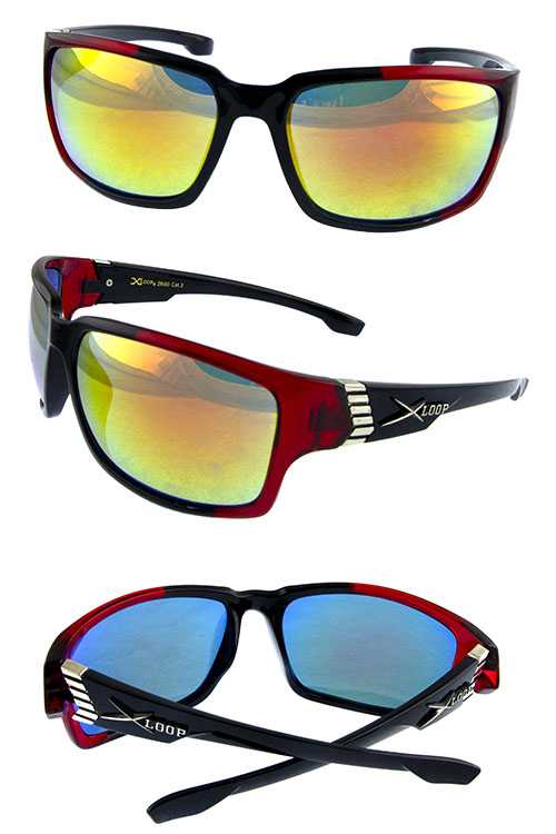 Mens square style classic plastic sunglasses