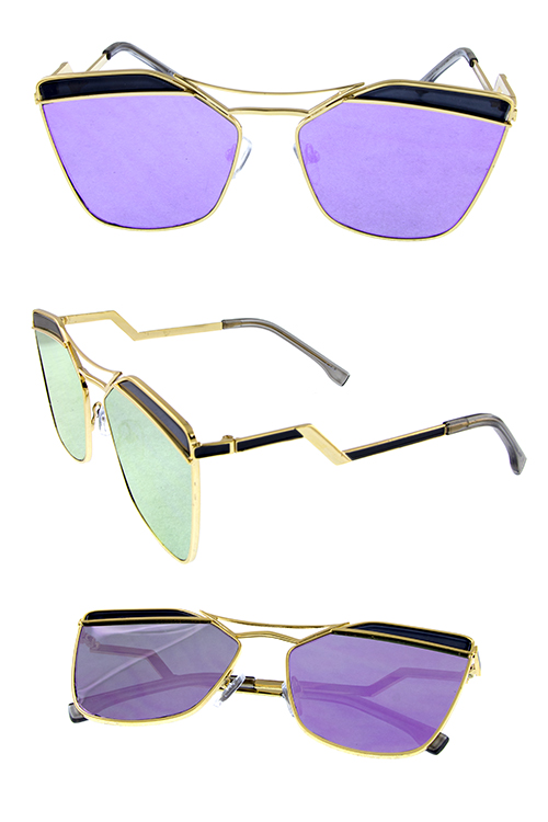 Womens butterfly flat zigzag style sunglasses