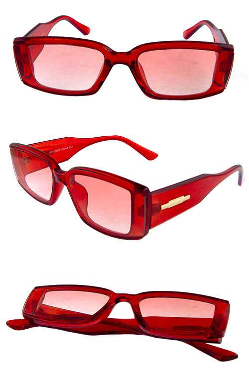 Womens colorful translucent square sunglasses
