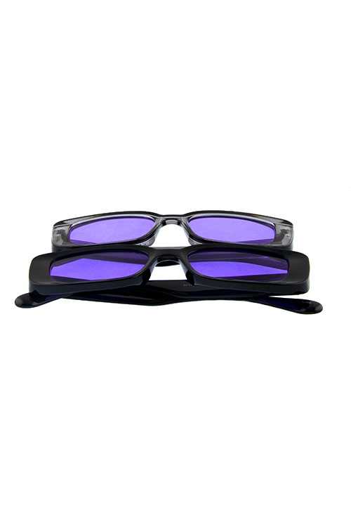 Womens modern square plastic sunglasses