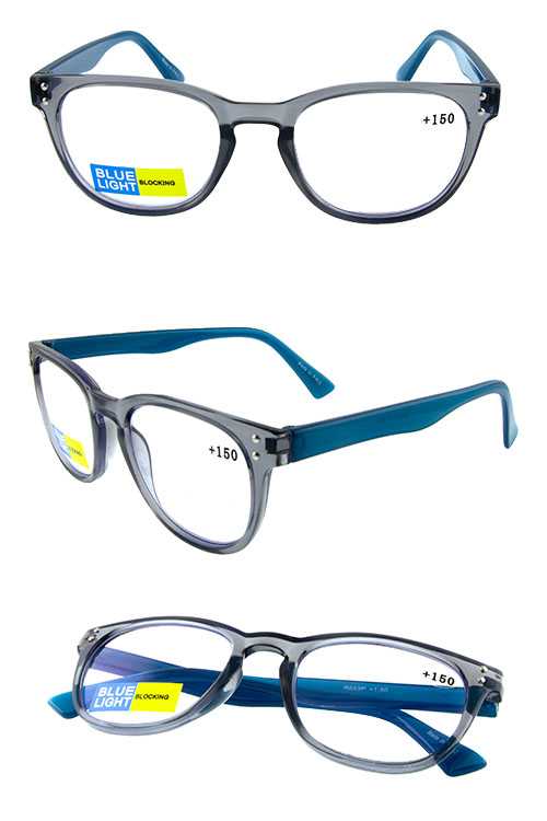 Optical bluelight blocking reading glasses