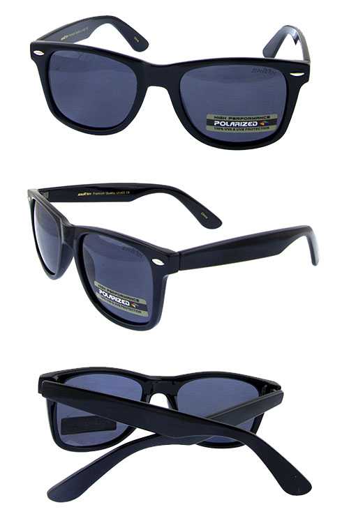 Unisex polarized horn rimmed plastic sunglasses