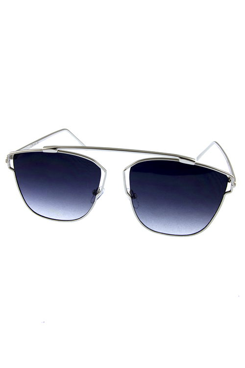 Womens modern metal rebar square style sunglasses