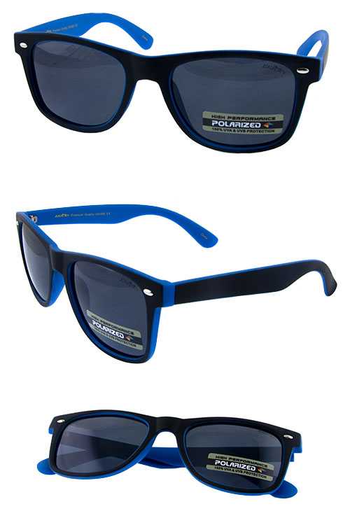 Unisex horn rimmed polarized lens sunglasses