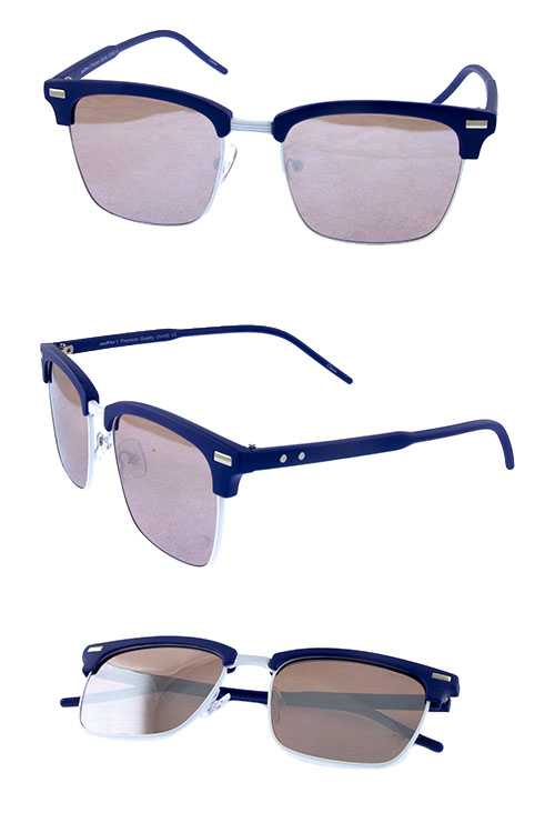 Unisex horn rimmed fashion plastic sunglasses