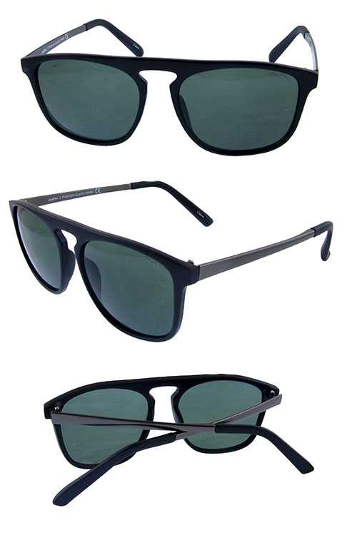 Unisex aviator block fashion metal sunglasses