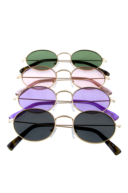 Womens metal rimmed oval mesmerize sunglasses