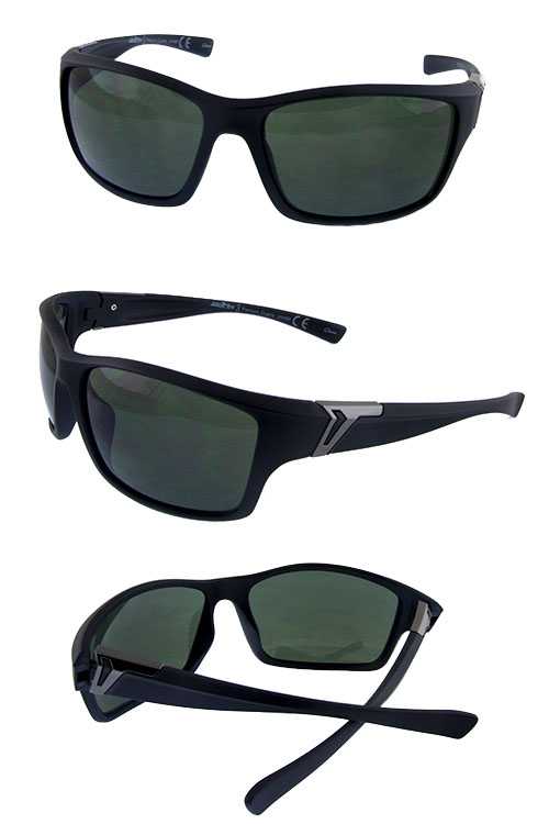 Mens square action sports plastic sunglasses