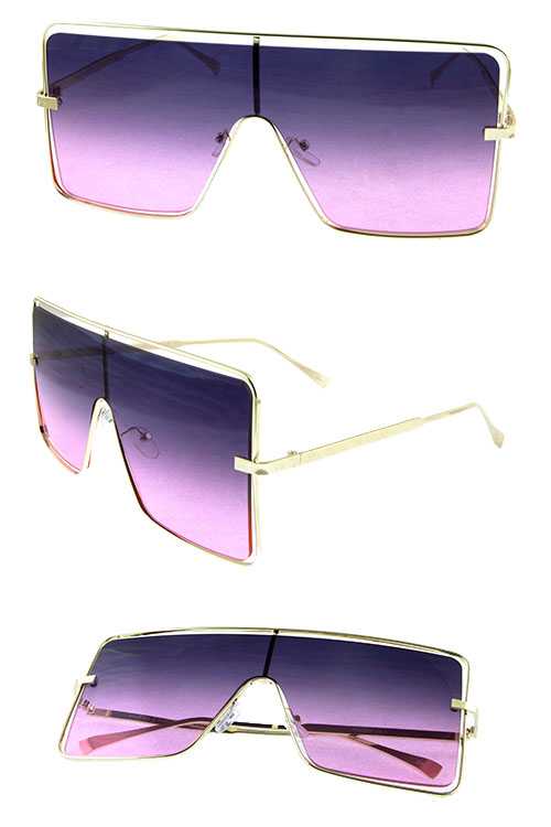 Womens metal square style fashion sunglasses