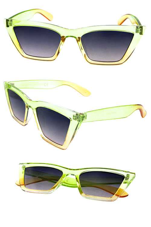 Womens high pointed square plastic sunglasses