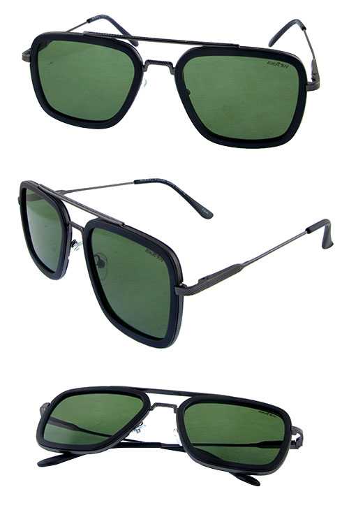 Unisex aviator metal rebar fashion sunglasses