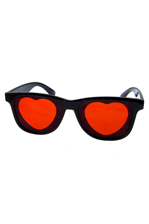 Womens valentine plastic square frame sunglasses