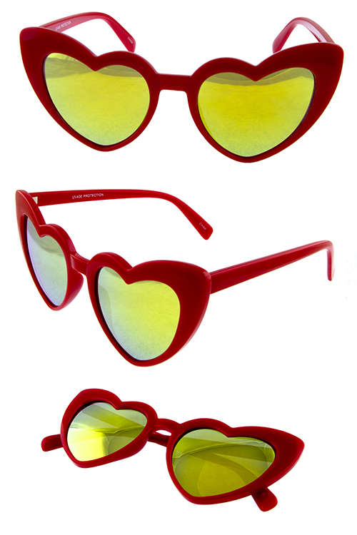 Womens sunny heart shaped cat eye sunglasses