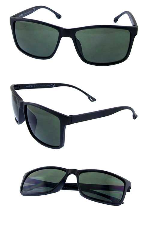 Mens action square plastic sunglasses