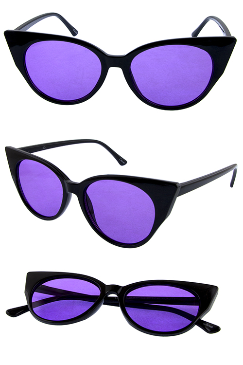 Womens simple cat eye plastic fashion sunglasses