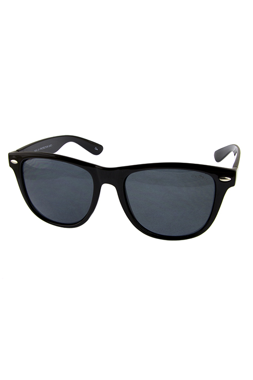 Unisex plastic horn rimmed fashion sunglasses
