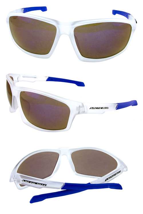 Mens square plastic retro active sunglasses