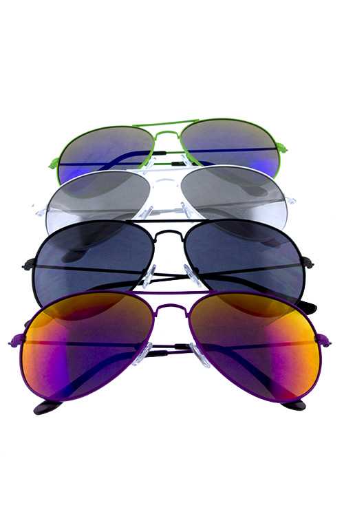 Unisex metal retro aviator pilot style sunglasses