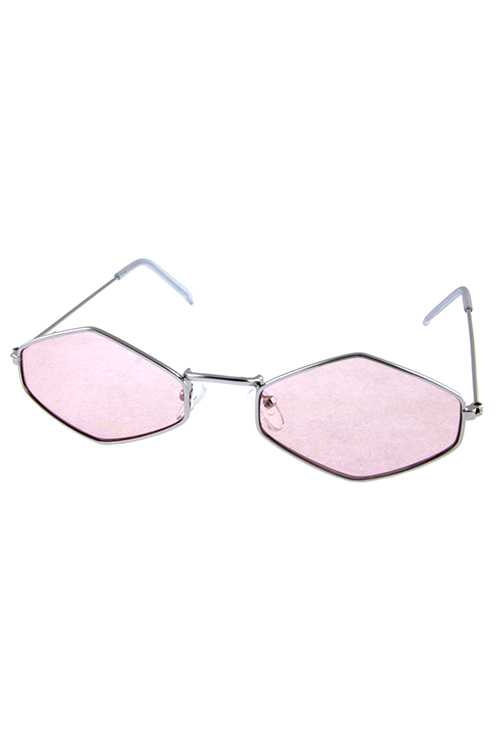 Womens geometric metal retro sunglasses