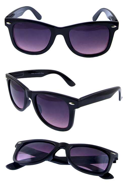Unisex plastic classic square style sunglasses