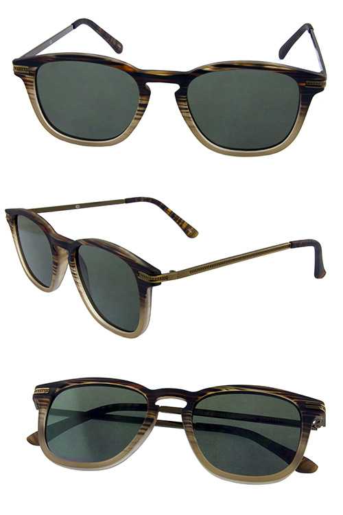 Unisex dapper fashion square plastic sunglasses