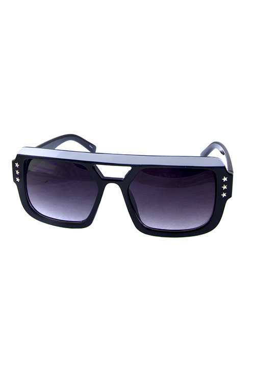 Womens plastic square aviator retro sunglasses