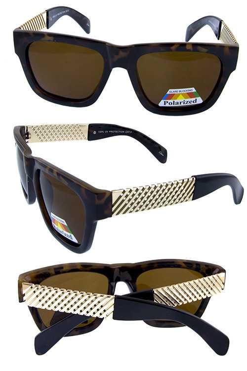 Unisex square polarized fashion sunglasses