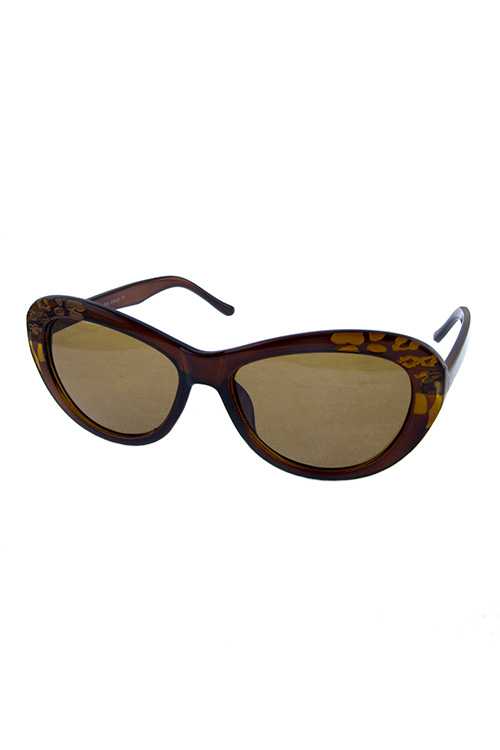 Womens square cat eye plastic fashion sunglasses