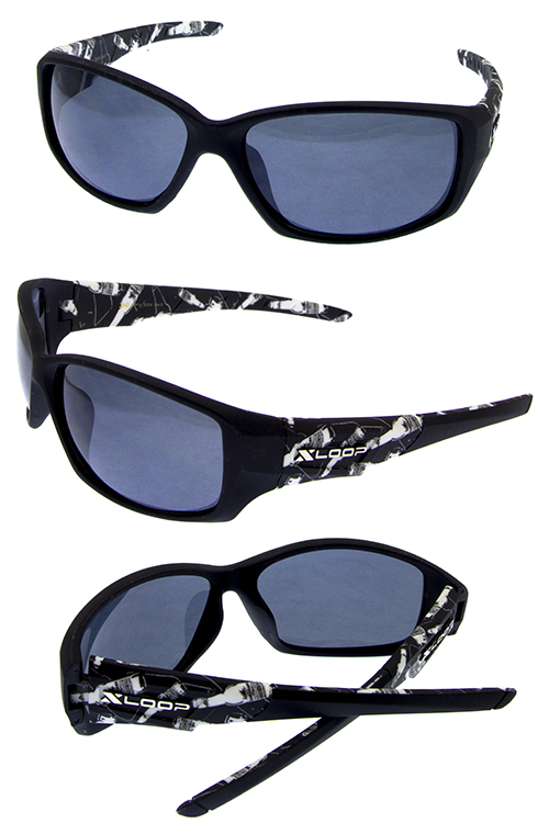 Mens plastic X loop sports sunglasses