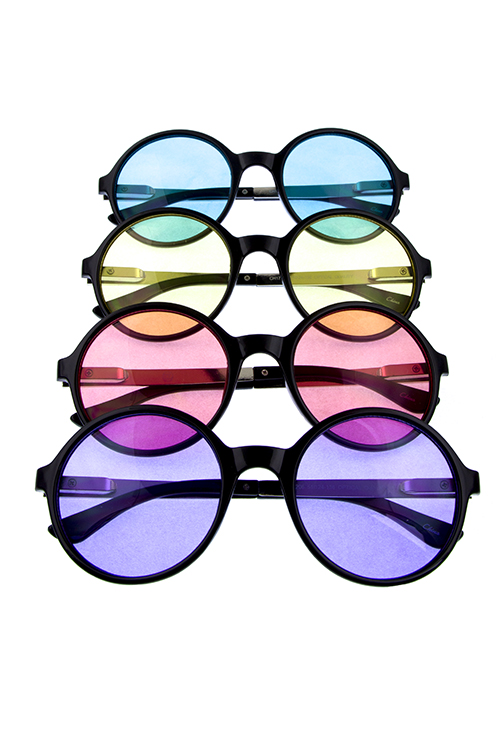 Womens fully rimmed round blended sunglasses