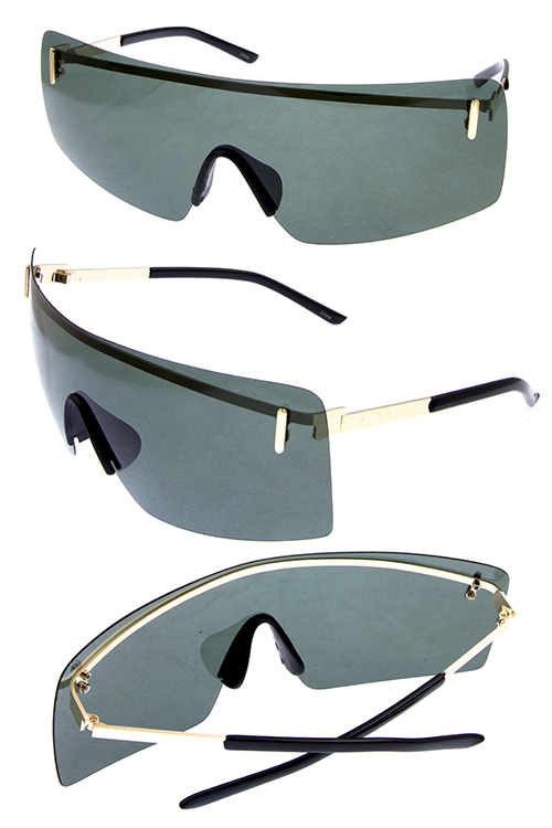 Unisex polarized UV4v00 protected rimless metal sunglasses