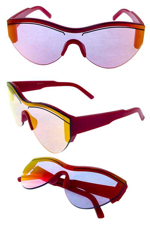 Womens retro rimless square style sunglasses
