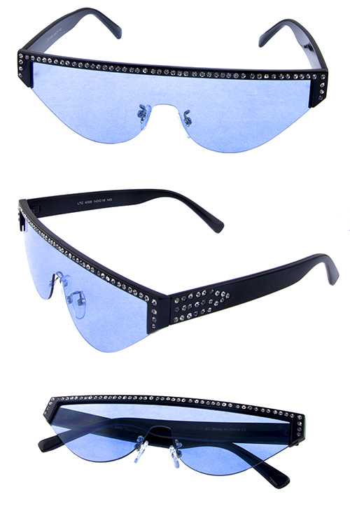 Womens rimless cat eye plastic sunglasses