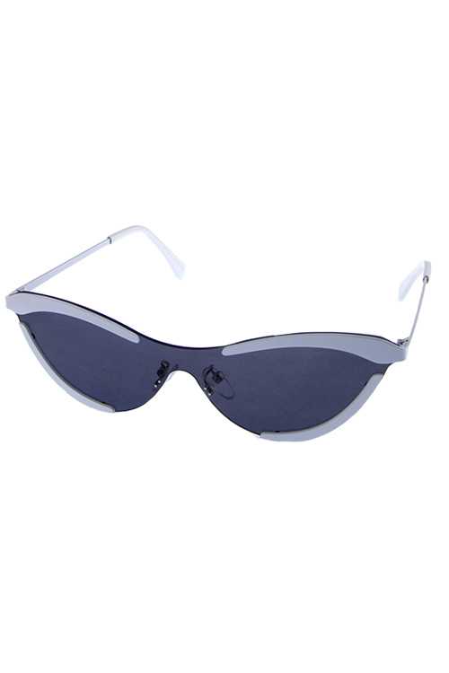 Womens metal sleek cat eye style sunglasses